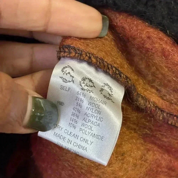 SEA New York Maryam V Neck Mohair Sweater Multi Plaid Size XS - Picture 3 of 13